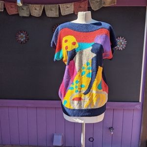 Vintage abstract knit sweater